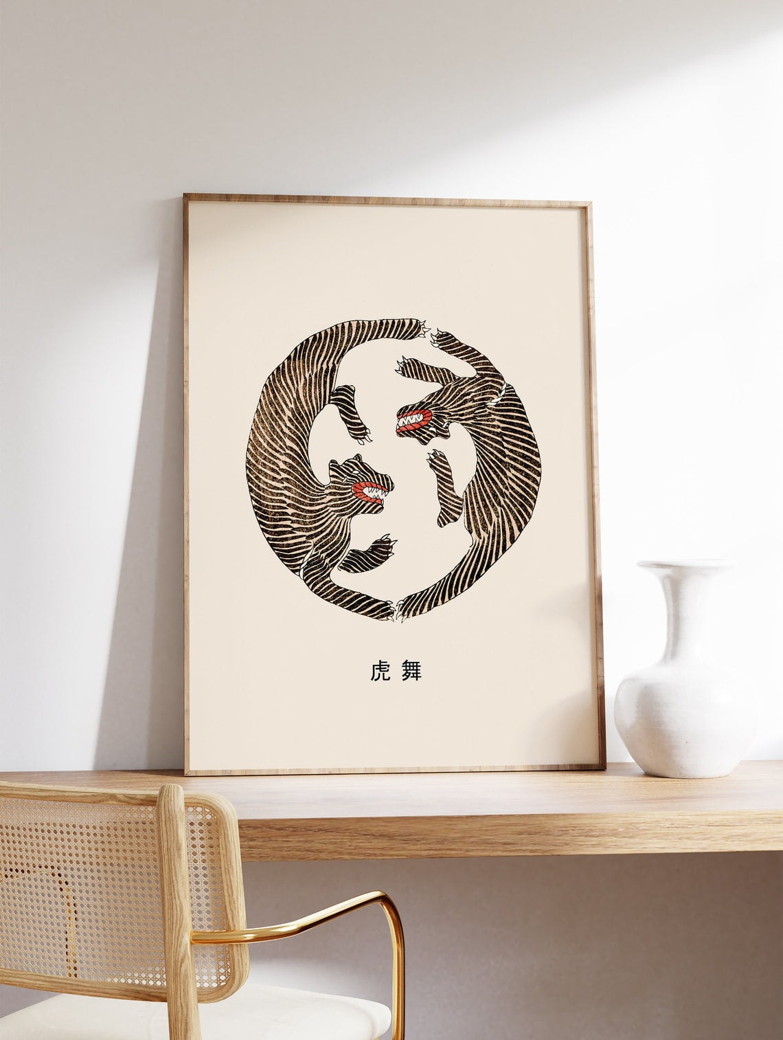 Wild Japanese Animals Poster, Vintage Oriental Art Print, Japanese Wall ...