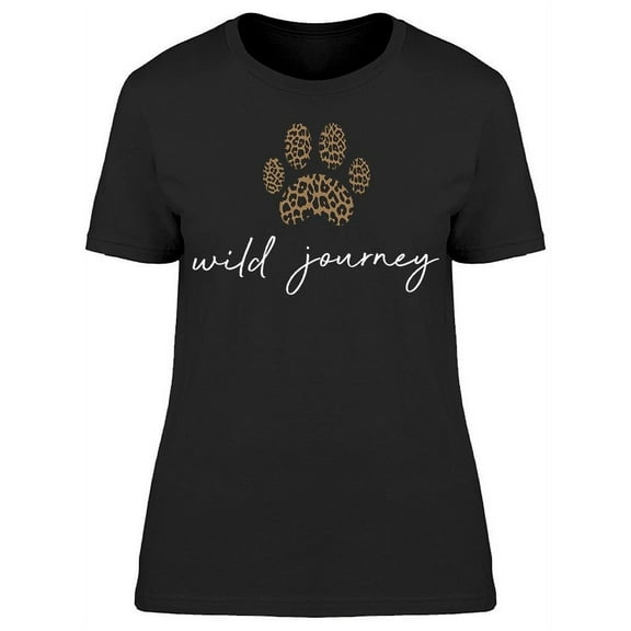 Wild Journey Leopard Print Paw T-Shirt Women -Image by Shutterstock, Female Large