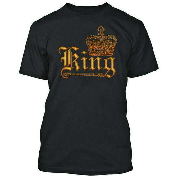 Wild King Crown Printed Men's T-shirt Best Party Tee Color Black Small