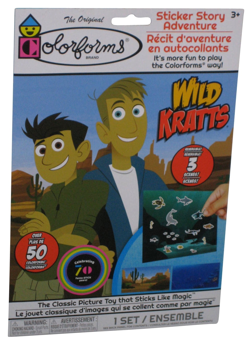Wild Kratts Kids Merchandise - 2022 Colorforms Sticker Set with Double