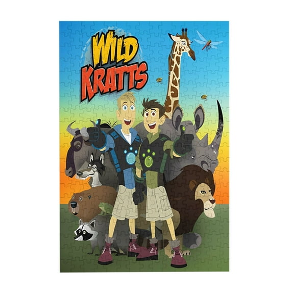 Wild Kratts 300 Piece Puzzles, Wooden Jigsaw Puzzle, Fun And Challenging Family Games