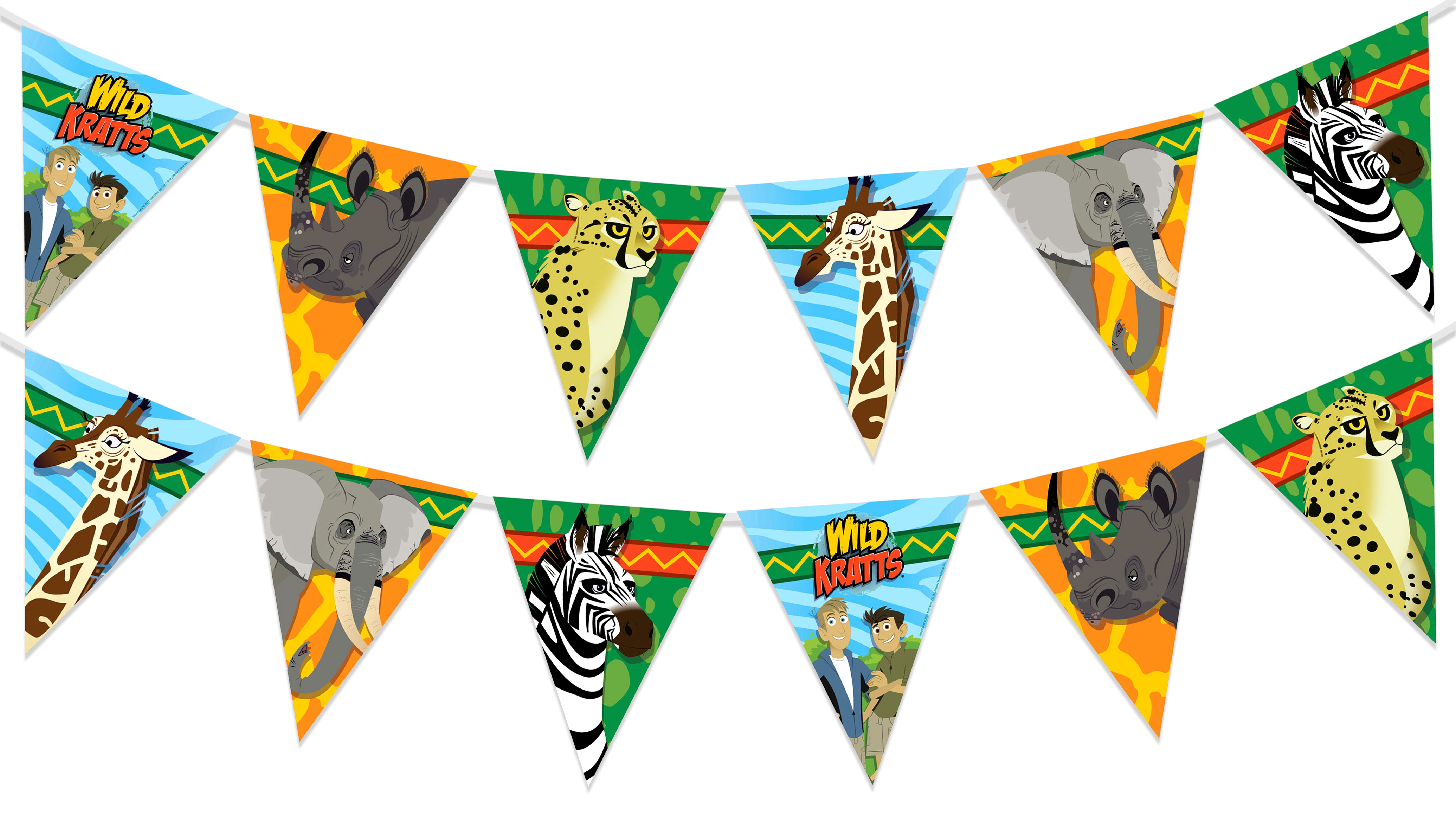 Wild Kratts Birthday Banner Pennant Wild Kratts Party Supplies