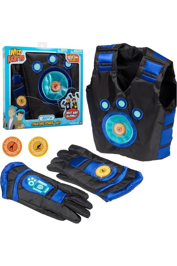 Creature Power Suit Martin (Large 6-8X) Includes Vest, Gloves & 2 Power Discs for Halloween Costume, Pretend Play & Dress Up