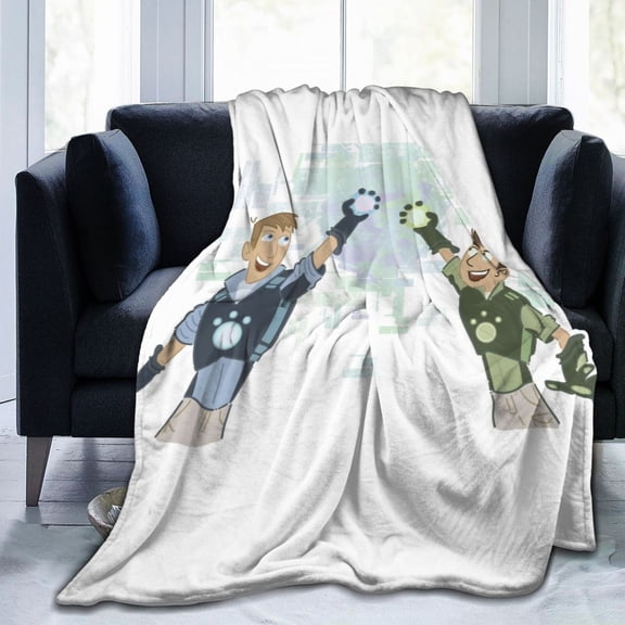 Wild Kratts Cartoon blanket, super soft, cozy and warm flannel blanket for bed, sofa, and daybed.