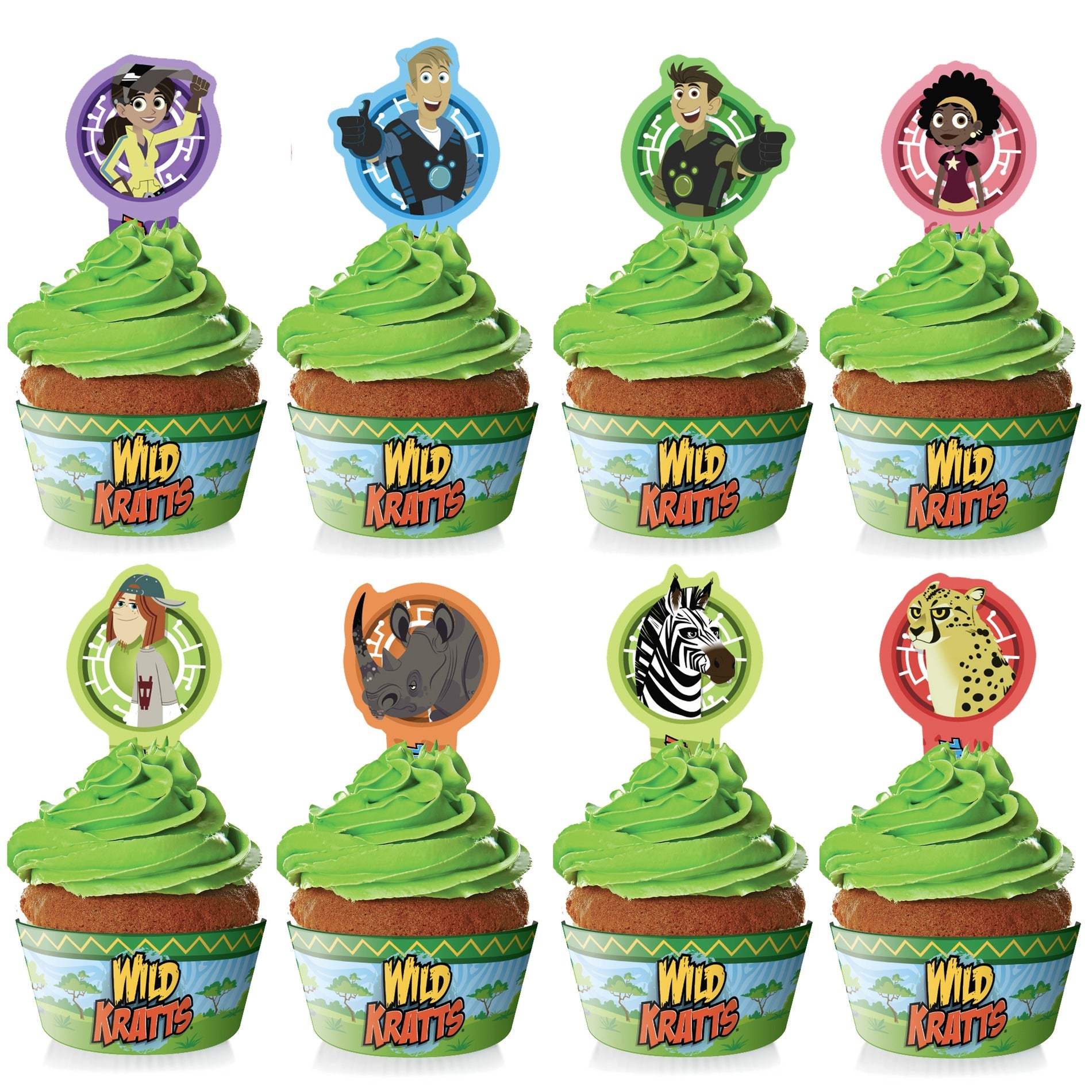 Wild Kratts Cupcake Toppers & Wild Kratts Cupcake Wrappers