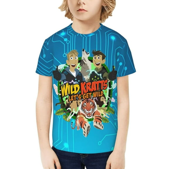Wild Kratts Kids T-Shirt 3d Printed Graphic T-Shirts Boys And Girls Short Sleeve Shirts For Youth Kids Small