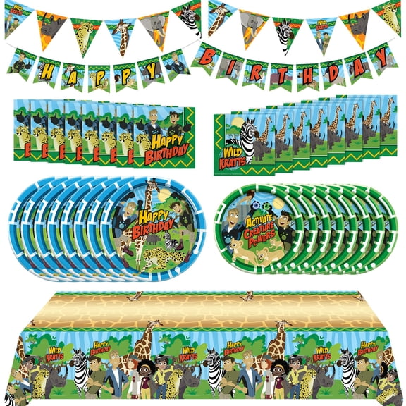 Wild Kratts Party Supplies Complete Set for 16 Guests