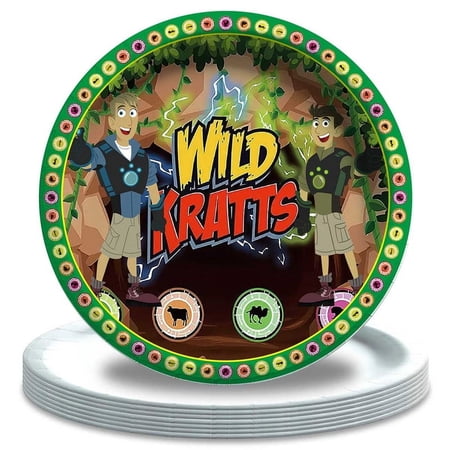 Wild Kratts Birthday Decorations Plates Party Supplies Tableware Disposable Dinnerware
