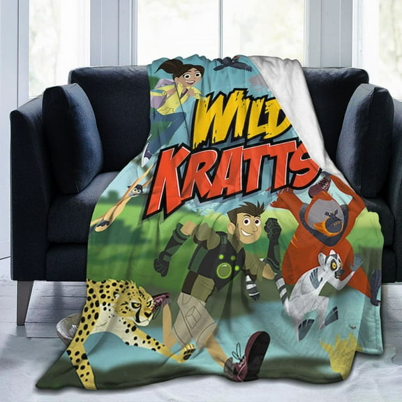 Wild Kratts Ultra-Soft Micro Fleece Blanket Cozy Blanket Thick Warm Plush Throw Blanket Sofa Cushion 50"X40"