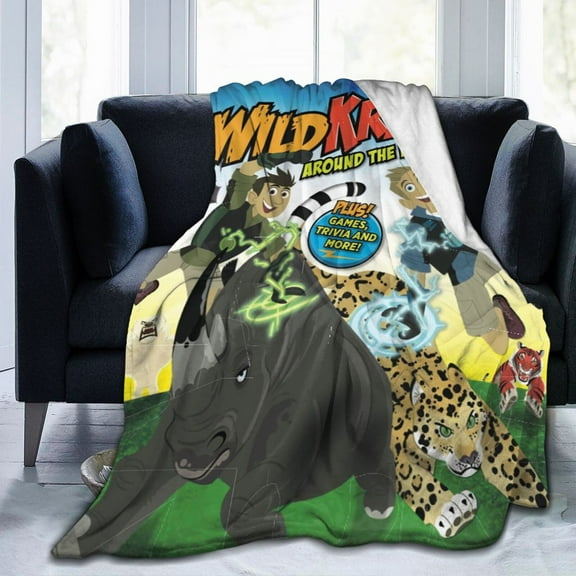 Wild Kratts Ultra-Soft Micro Fleece Blanket Cozy Blanket Thick Warm Plush Throw Blanket Sofa Cushion 60"X50"