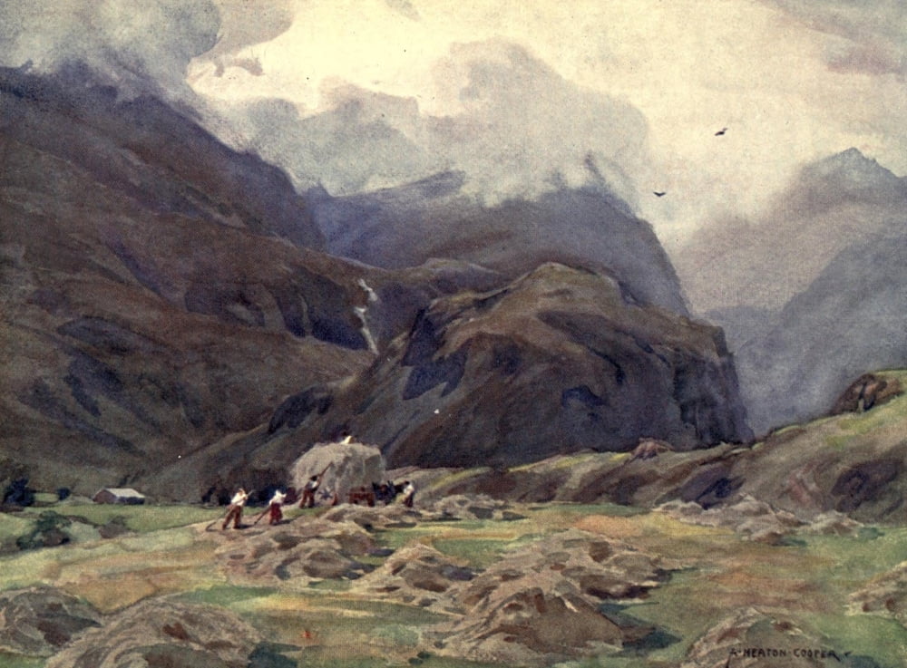 Wild Lakeland 1922 Coniston before the storm Canvas Art - A Cooper (18 x 24)