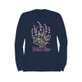 thumbnail image 1 of Wild Lavender Blossom Art Women's Sweatshirt, 1 of 3