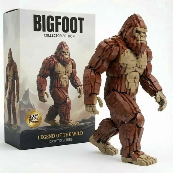 The Wild Legend: Collector Edition Bigfoot MOC Building Set, Mythical Forest Primate Model with Dynamic Fur Textures for Adventurous Home Decor and Creative Office Display, 2025 Brick Edition