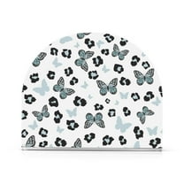 Wild Leopard Blue Butterfly Acrylic Napkin Holder Clear Paper Tissue Dispenser Kitchen Dining Room Bathroom Party Hotel
