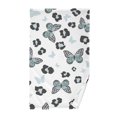 thumbnail image 1 of Wild Leopard Blue Butterfly Cotton Face Towels Soft Hand Towel Absorbent Bathroom Towel for Kitchen Hotel Decoration, 1 of 7