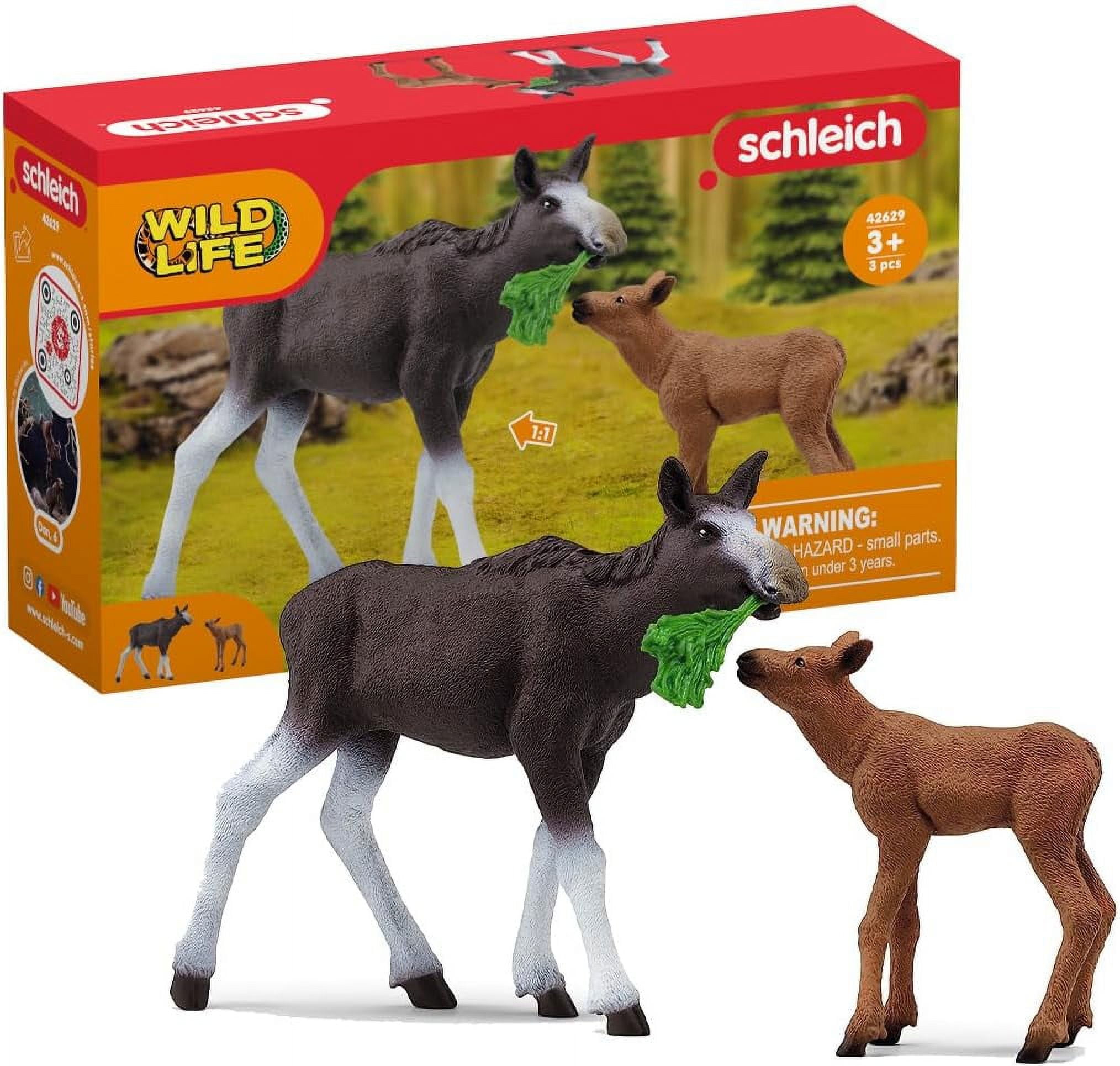 Wild Life Moose Family Playset with Mother and Calf