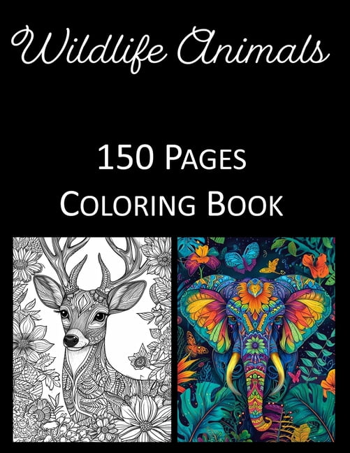 Wild Life Animals Coloring Book: Adults and Kids Coloring Book ...