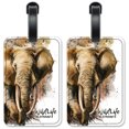 thumbnail image 1 of Wild Life Elephant - Luggage ID Tags / Suitcase Identification Cards - Set of 2, 1 of 5