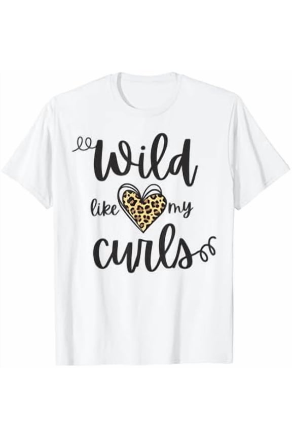 Wild Like My Curls Toddler Cute Leopard Print Curly Haired T-Shirt, Unisex T-Shirt