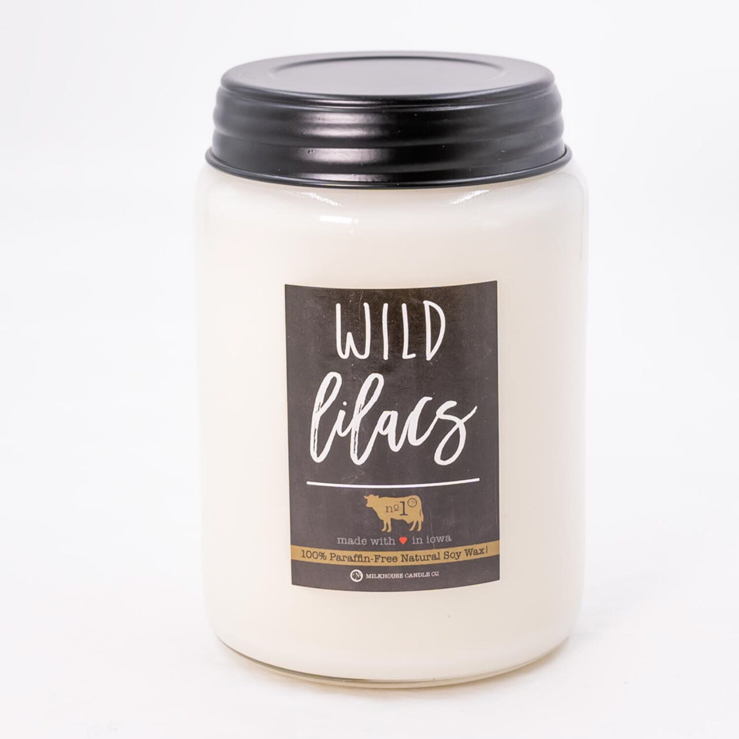 Wild Lilacs 26 oz. Farmhouse Jar Candle by Milkhouse Candle Creamery