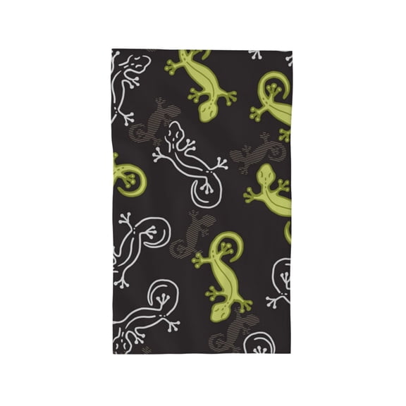 Wild Lizard Gecko Silhouette Art 27.5" x 16" Ultra Soft Hand Towel, Face Wash Cloth for Bathroom, Gym, Travel, Pool