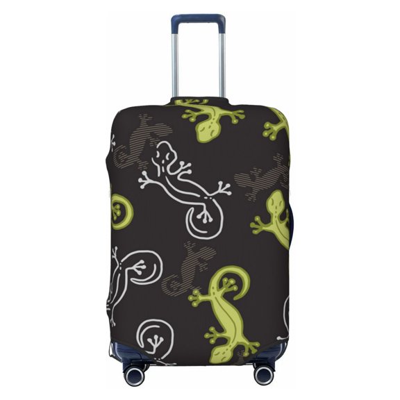 Wild Lizard Gecko Silhouette Art Travel Luggage Cover Suitcase Protector Washable Protective 29"-32"