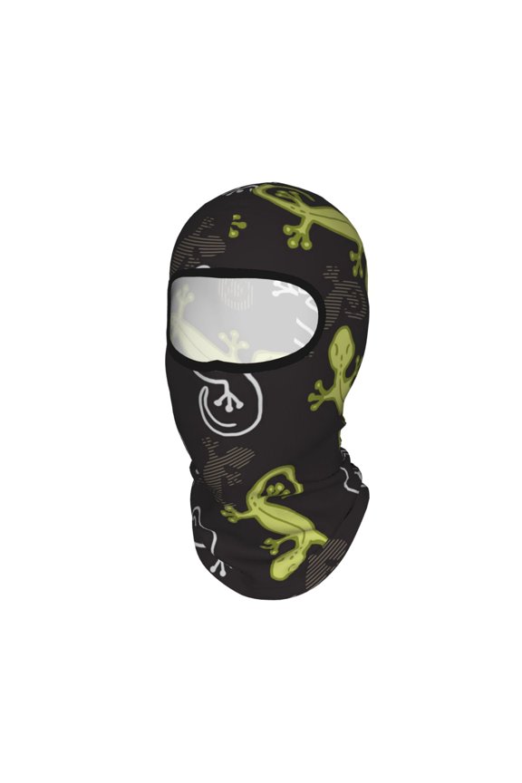 Wild Lizard Gecko Silhouette Art Unisex Balaclava Ski Mask Full Face Cover for Cold Weather & UV Protection, Breathable Cooling Helmet Liner