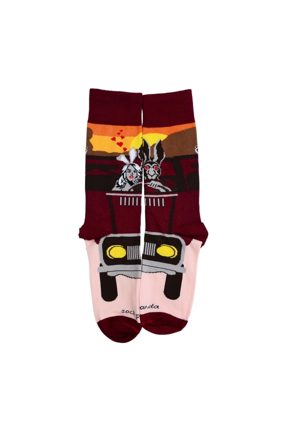 Wild Love Rabbits Socks (Adult Medium - Women's Shoe Sizes 5-10)