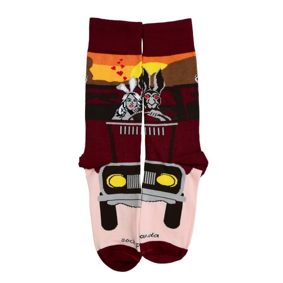 Wild Love Rabbits Socks (Adult Medium - Women's Shoe Sizes 5-10)