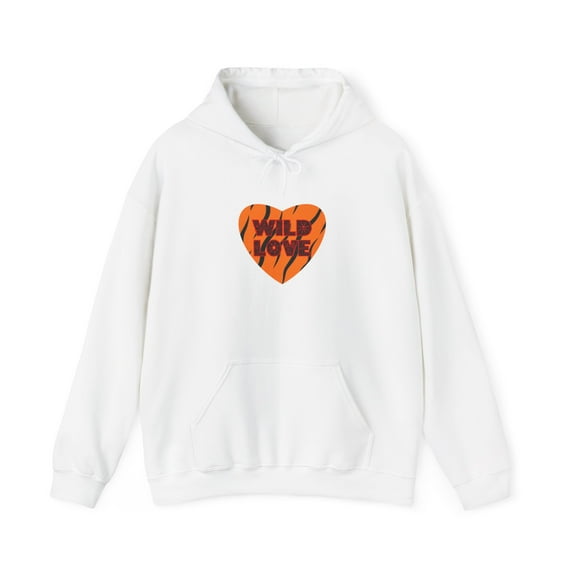 Wild Love Tiger Print Unisex Heavy Blend™ Hooded Sweatshirt
