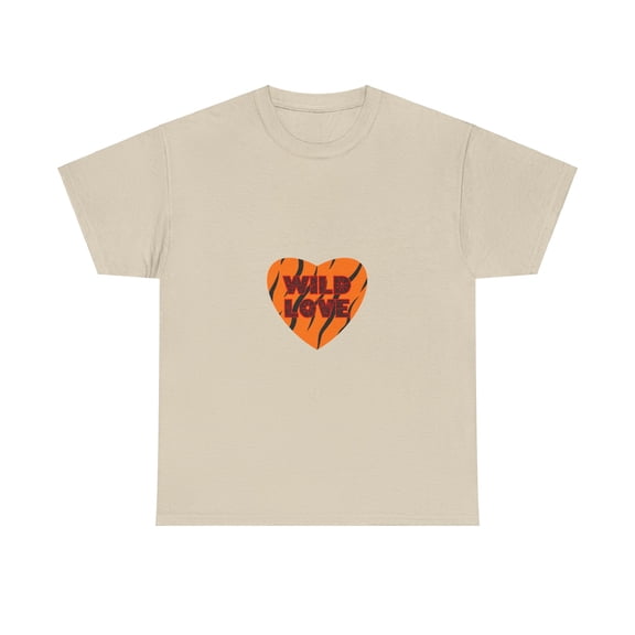 Wild Love Tiger Print Unisex Heavy Cotton Tee