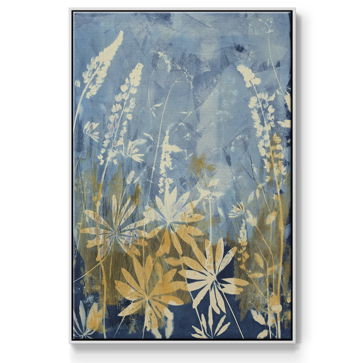 Wild Lupine Framed Premium Gallery Wrapped Canvas - Ready to Hang - 17 x 25 - White Floating Frame