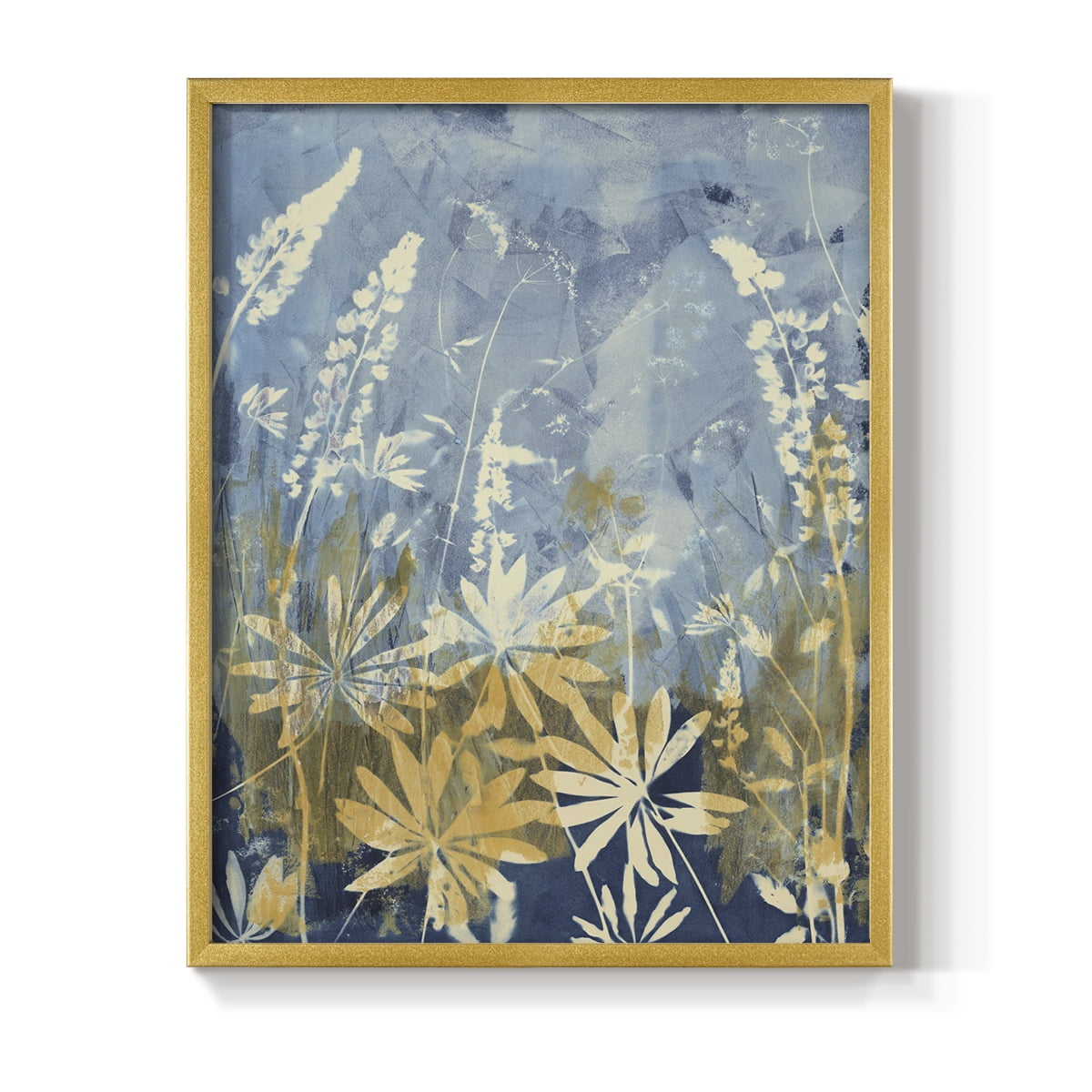 Wild Lupine Framed Print in Gold Solid Wood 11 x 14 Framed Print