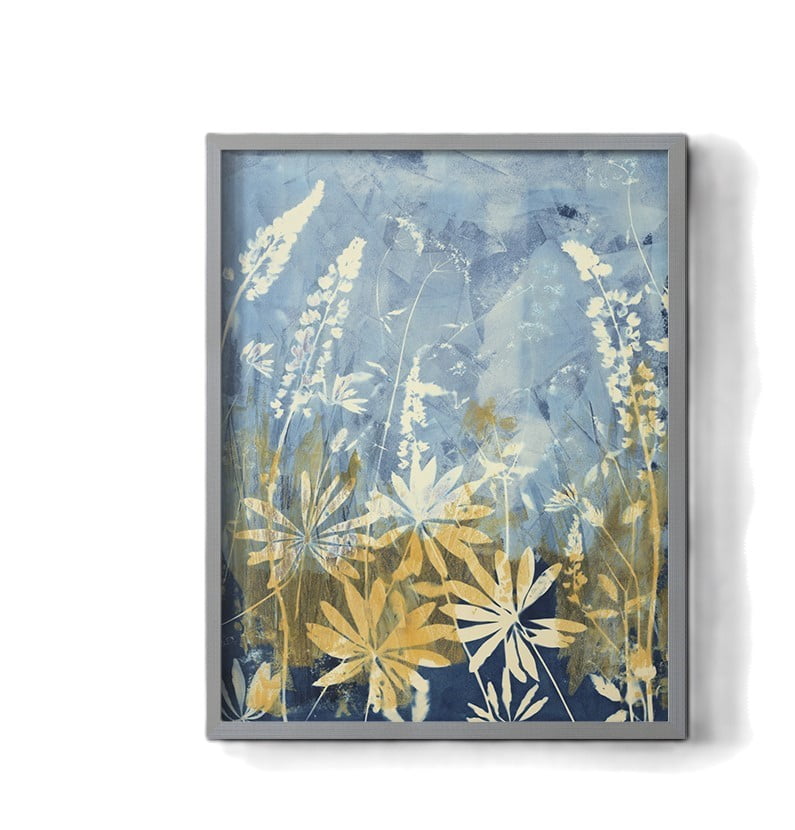 Wild Lupine Framed Print in Gray Solid Wood 16 x 20 Framed Print