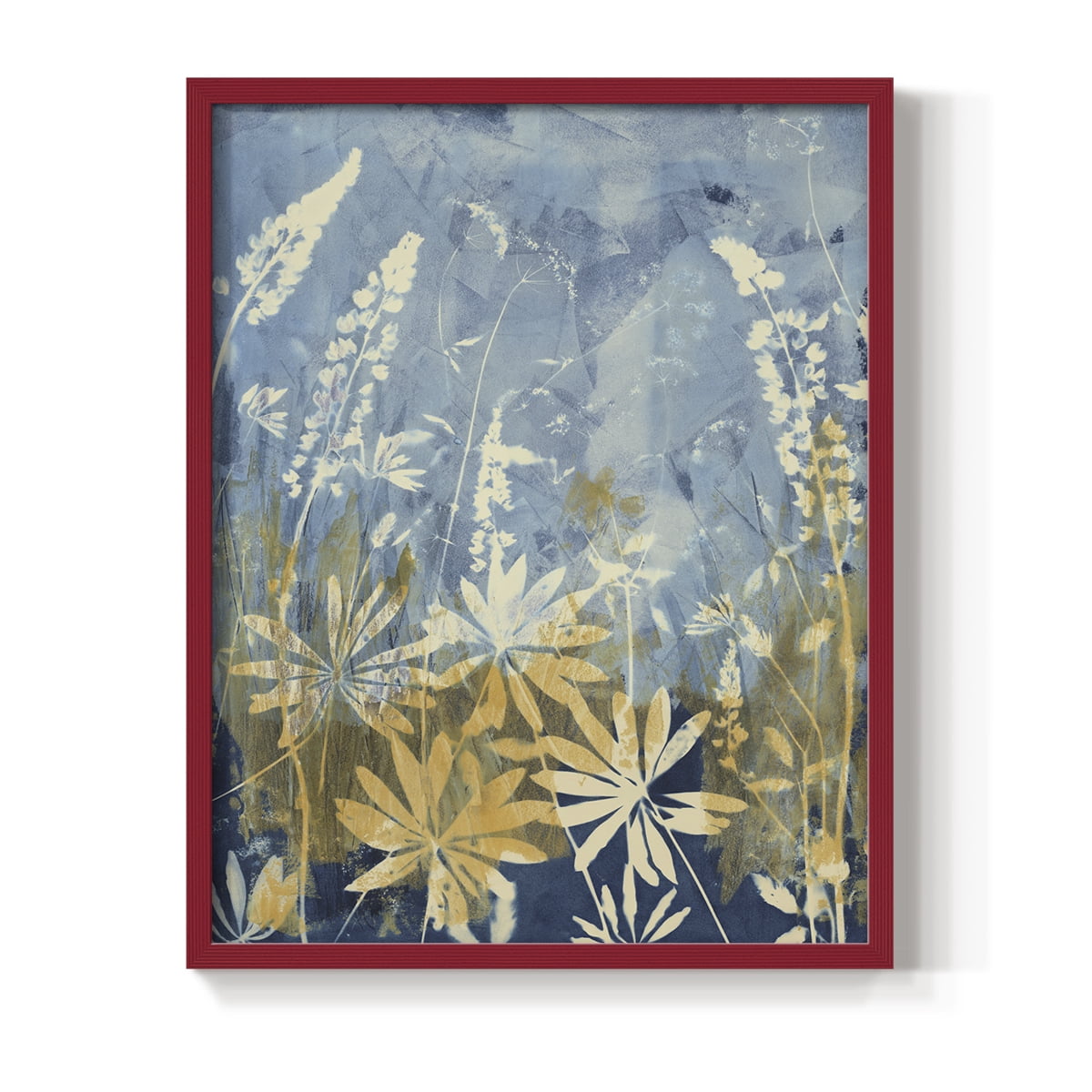 Wild Lupine Framed Print in Red Solid Wood 8 x 10 Framed Print