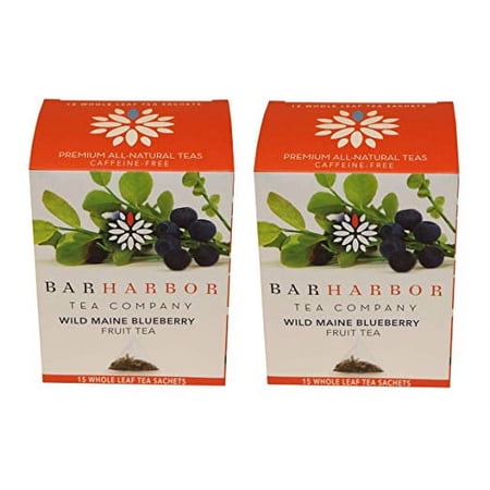 Wild Maine Blueberry Fruit Tea, Organic, 2 pack, 30 count, Tea bags (Caffeine Free Tea)