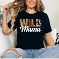 thumbnail image 1 of Wild Mama Zoo Born Two be Wild B-day Safari Jungle Animal T-Shirt, 1 of 2