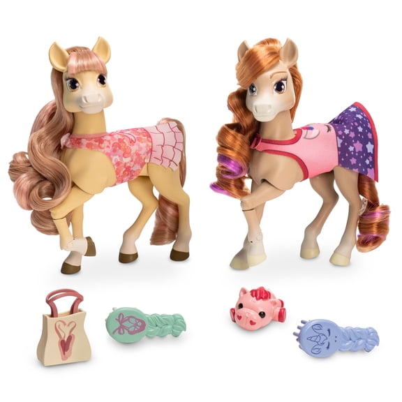 Wild Manes Horse Toys Bridgets Ballet Horse Doll & Dreamers Slumber Party Horse Doll 2-Figure Pack