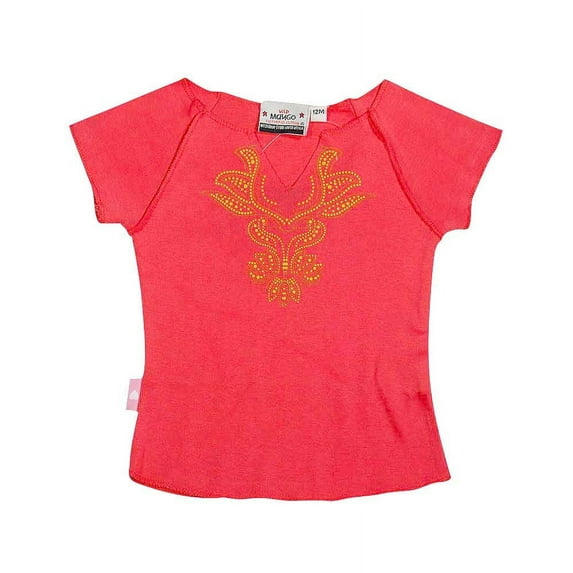 Wild Mango Baby Infant Toddler Girls Short Sleeve Cotton Tee Shirt