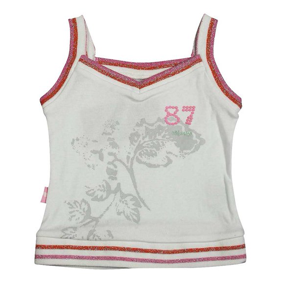 Wild Mango Toddler Girls' Tank Tops Stylish Comfort for Everyday Wear 7673-4T (WHITE)