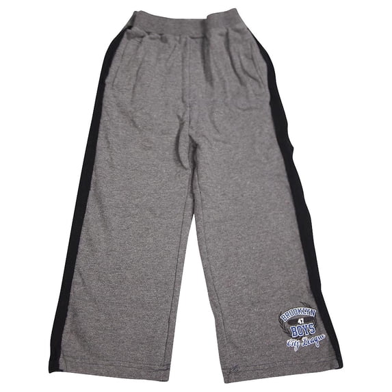 Wild Mango Toddler and Boys Sizes 2T - 10 - Fashion Varsity Sweatpants, 32042 32046-10 (dark grey)