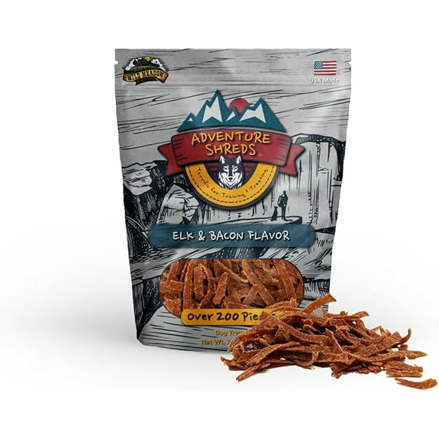 Wild Meadow Farms - Adventure Shreds Elk & Bacon Dog Treats, Soft ...