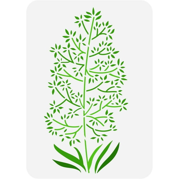 Wild Meadow Grass Painting Stencil 8.3x11.7inch Reusable Wildflower Wild Grass Drawing Template Spring Theme Plants Stencil for Painting on Wall Wood Fabric and Furniture 1pc