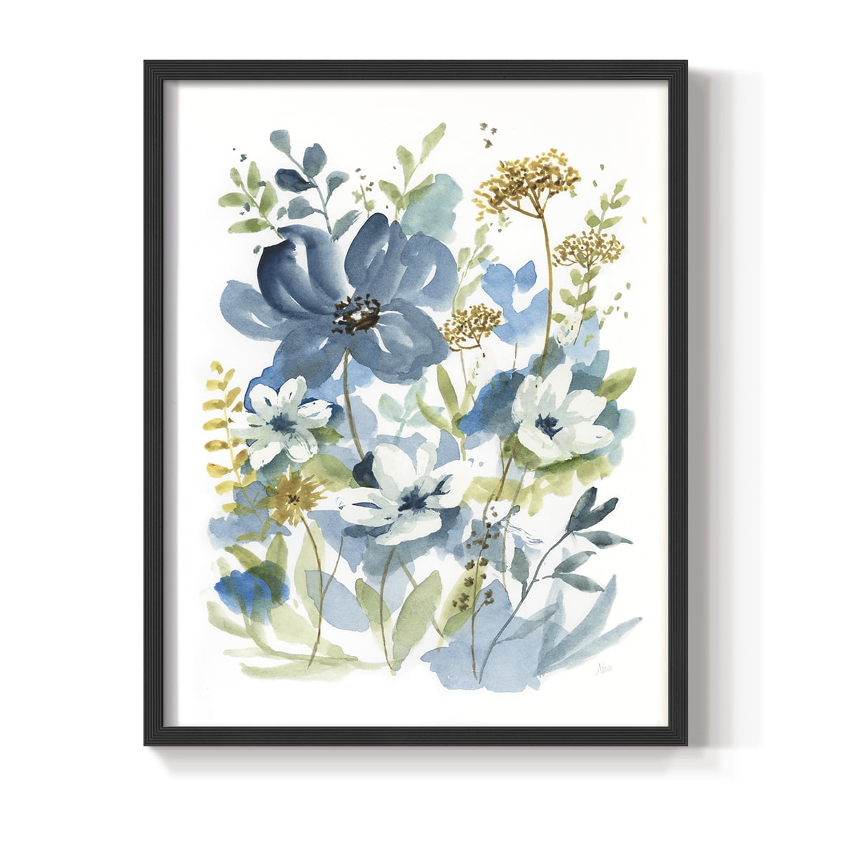 Wild Medley I Framed Print in Black Solid Wood 11 x 14 Framed Print