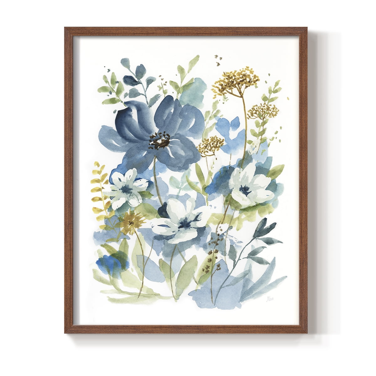 Wild Medley I Framed Print in Brown Solid Wood 8 x 10 Framed Print