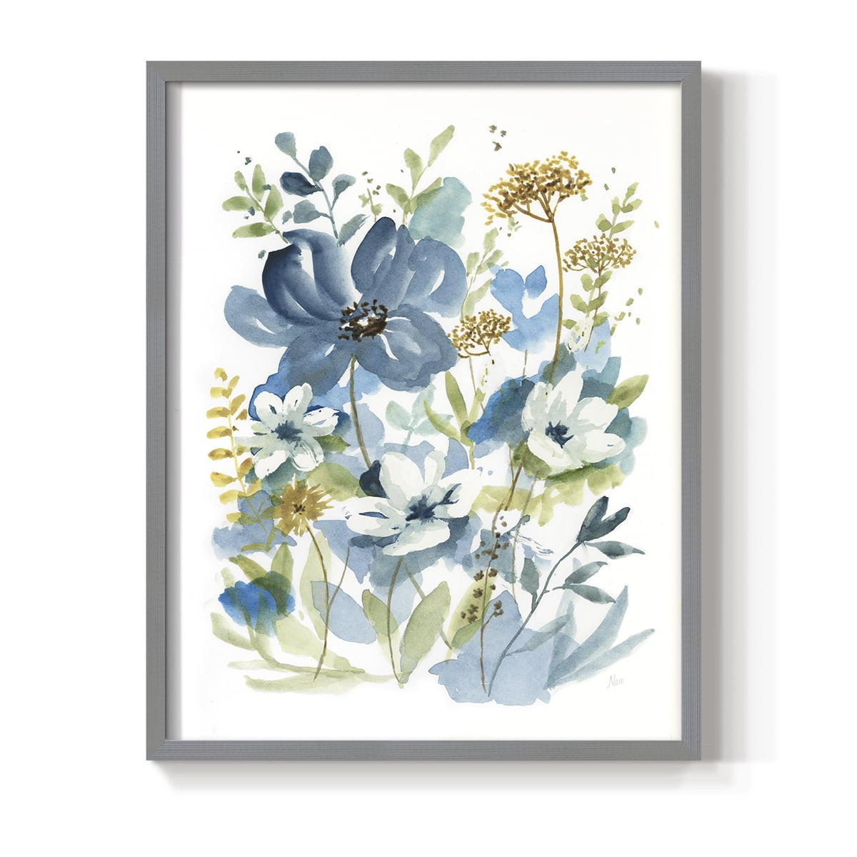 Wild Medley I Framed Print in Gray Solid Wood 8 x 10 Framed Print