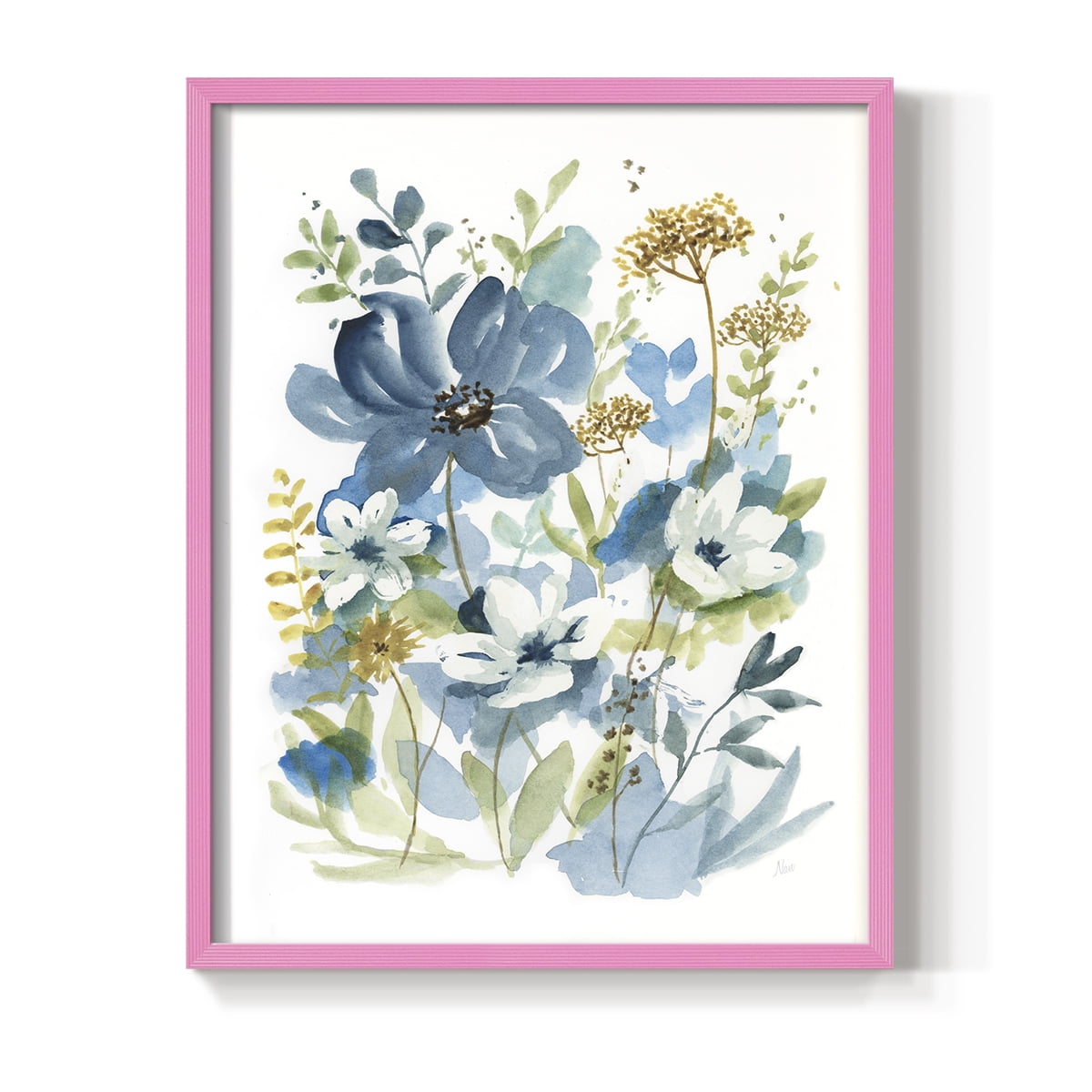 Wild Medley I Framed Print in Pink Solid Wood 11 x 14 Framed Print