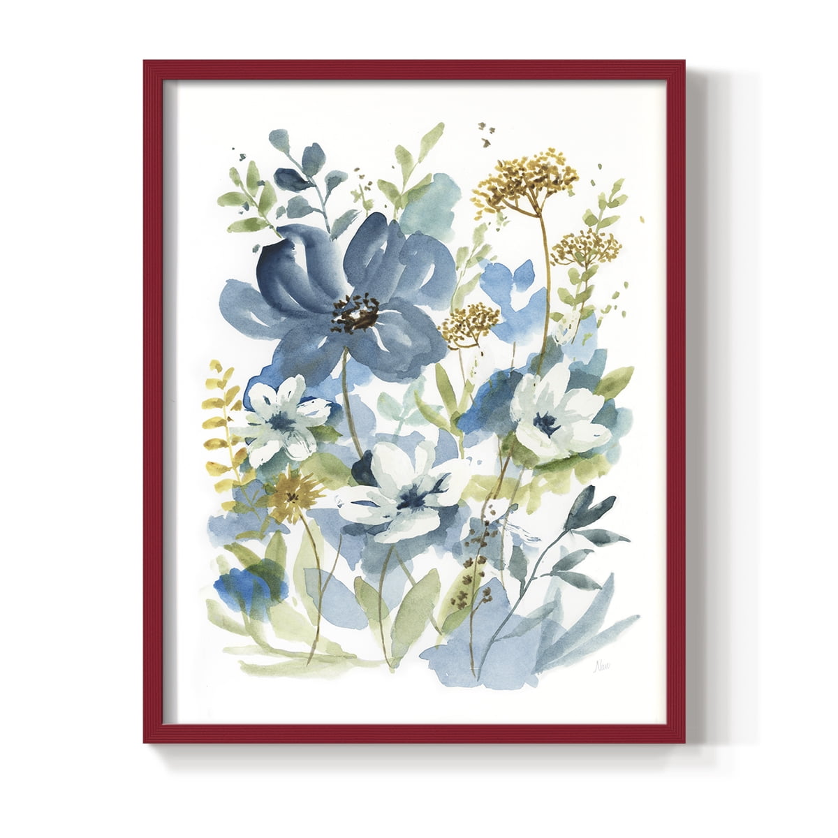 Wild Medley I Framed Print in Red Solid Wood 11 x 14 Framed Print