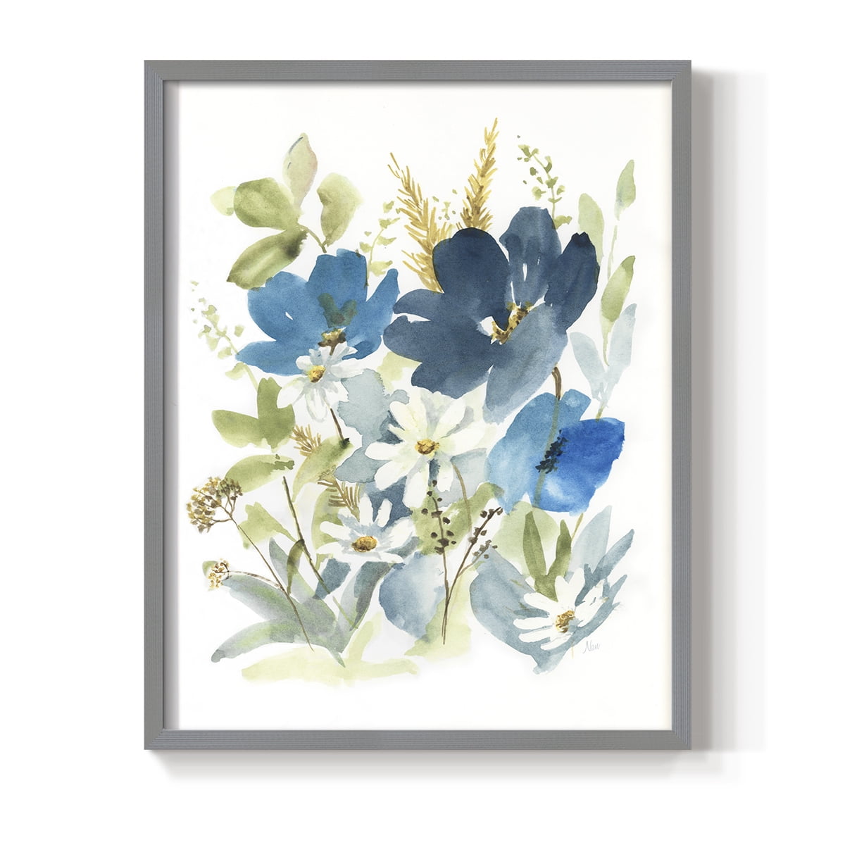 Wild Medley II Framed Print in Gray Solid Wood 22 x 28 Framed Print