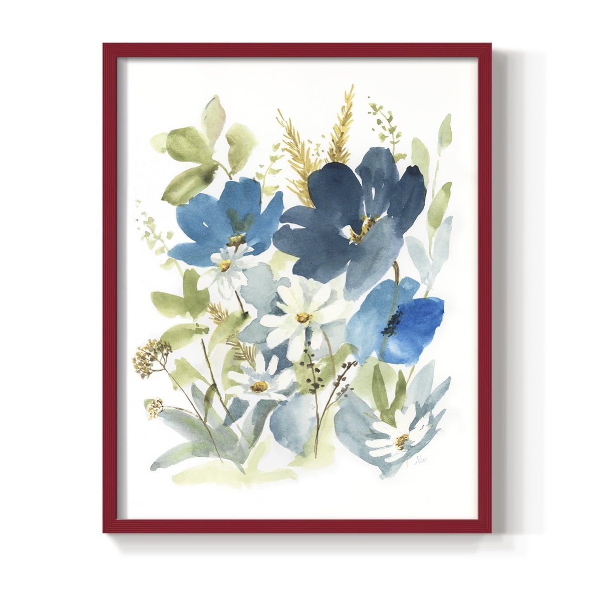 Wild Medley II Framed Print in Red Solid Wood 11 x 14 Framed Print